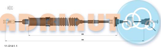 Adriauto 11.0141.1 - Cavo comando, Comando frizione autozon.pro
