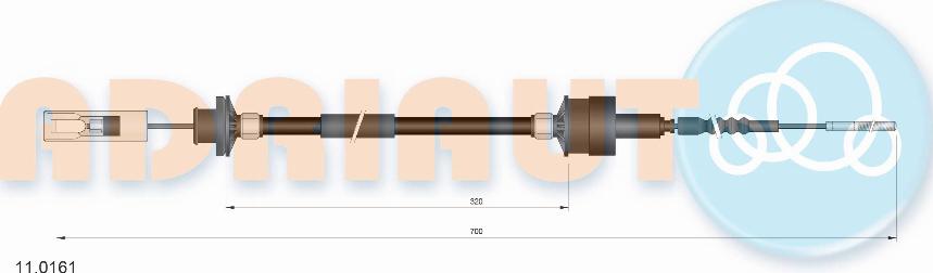 Adriauto 11.0161 - Cavo comando, Comando frizione autozon.pro