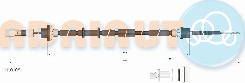 Adriauto 11.0109.1 - Cavo comando, Comando frizione autozon.pro