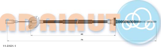 Adriauto 11.0101.1 - Cavo comando, Comando frizione autozon.pro