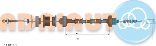 Adriauto 11.0118.1 - Cavo comando, Comando frizione autozon.pro