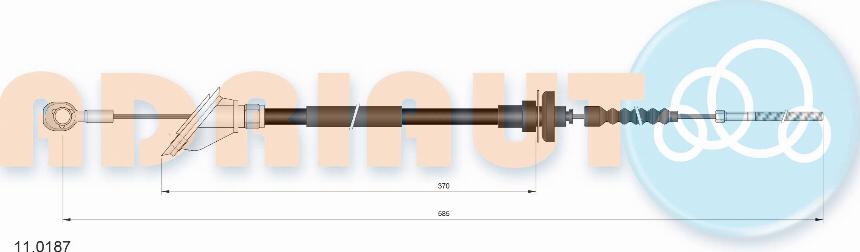 Adriauto 110.187 - Cavo comando, Comando frizione autozon.pro