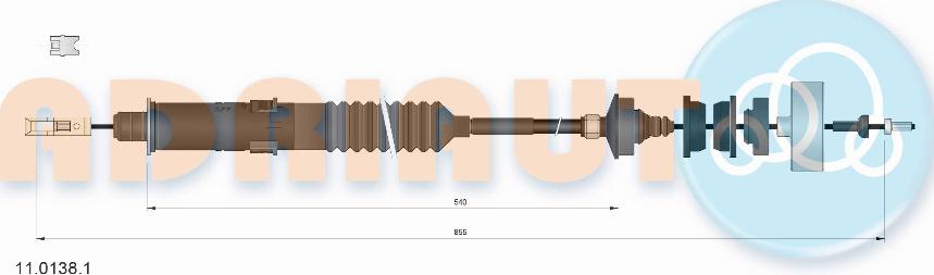 Adriauto 11.0138.1 - Cavo comando, Comando frizione autozon.pro