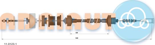 Adriauto 11.0123.1 - Cavo comando, Comando frizione autozon.pro