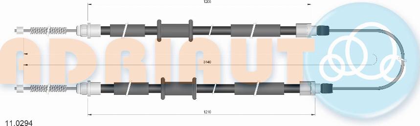 Adriauto 11.0294 - Cavo comando, Freno stazionamento autozon.pro