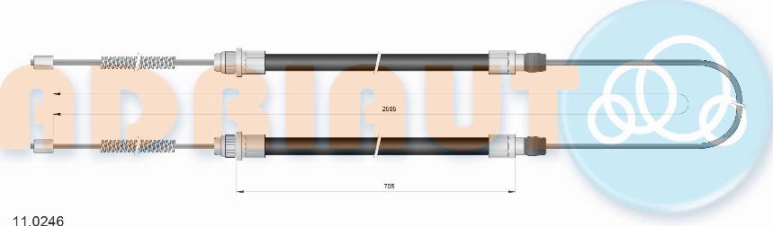 Adriauto 11.0246 - Cavo comando, Freno stazionamento autozon.pro
