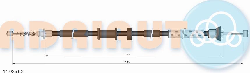 Adriauto 11.0251.2 - Cavo comando, Freno stazionamento autozon.pro