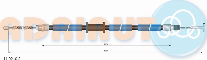 Adriauto 11.0210.2 - Cavo comando, Freno stazionamento autozon.pro