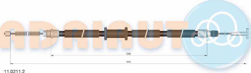 Adriauto 11.0211.2 - Cavo comando, Freno stazionamento autozon.pro