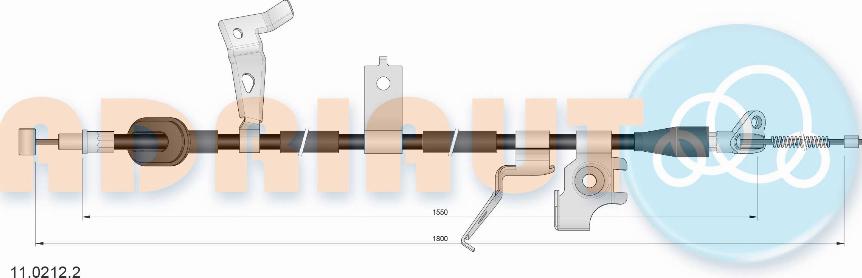 Adriauto 11.0212.2 - Cavo comando, Freno stazionamento autozon.pro