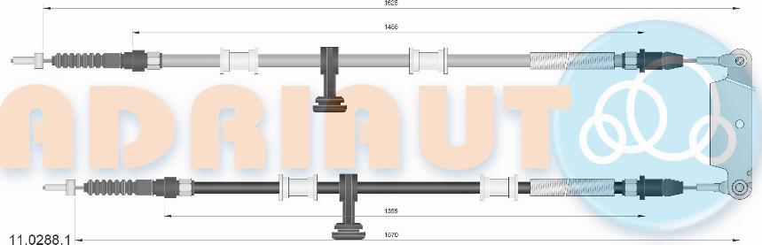 Adriauto 11.0288.1 - Cavo comando, Freno stazionamento autozon.pro