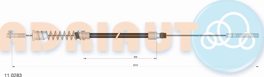 Adriauto 11.0283 - Cavo comando, Freno stazionamento autozon.pro