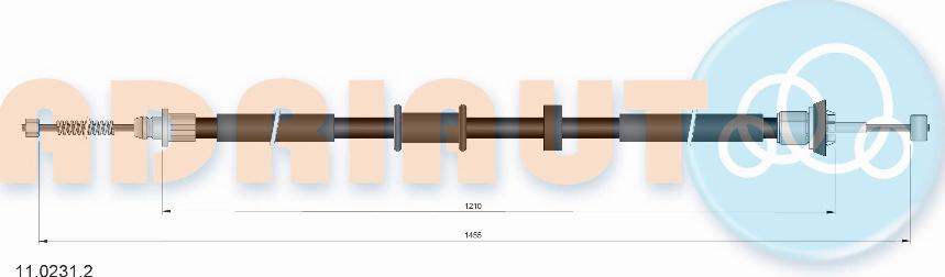 Adriauto 11.0231.2 - Cavo comando, Freno stazionamento autozon.pro