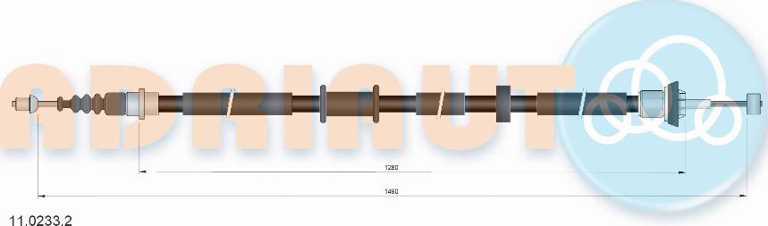 Adriauto 11.0233.2 - Cavo comando, Freno stazionamento autozon.pro