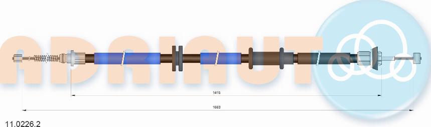 Adriauto 11.0226.2 - Cavo comando, Freno stazionamento autozon.pro