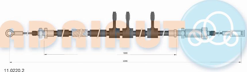Adriauto 11.0220.2 - Cavo comando, Freno stazionamento autozon.pro