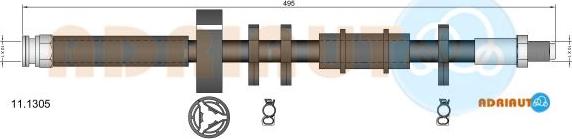 Adriauto 11.1305 - Flessibile del freno autozon.pro
