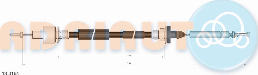 Adriauto 13.0164 - Cavo comando, Comando frizione autozon.pro