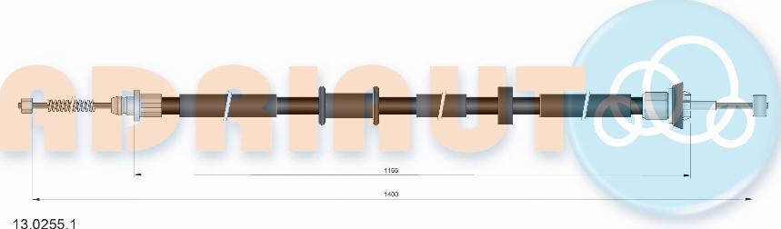 Adriauto 13.0255.1 - Cavo comando, Freno stazionamento autozon.pro