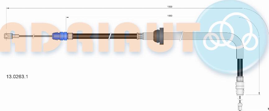 Adriauto 13.0263.1 - Cavo comando, Freno stazionamento autozon.pro