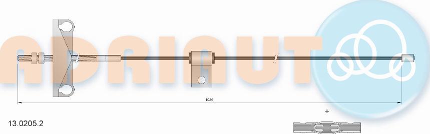 Adriauto 13.0205.2 - Cavo comando, Freno stazionamento autozon.pro