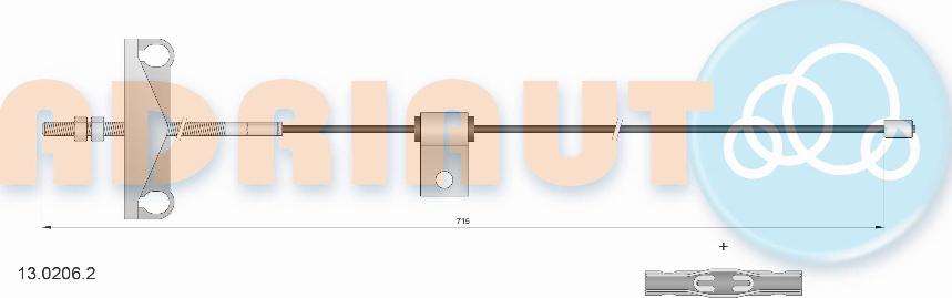 Adriauto 13.0206.2 - Cavo comando, Freno stazionamento autozon.pro