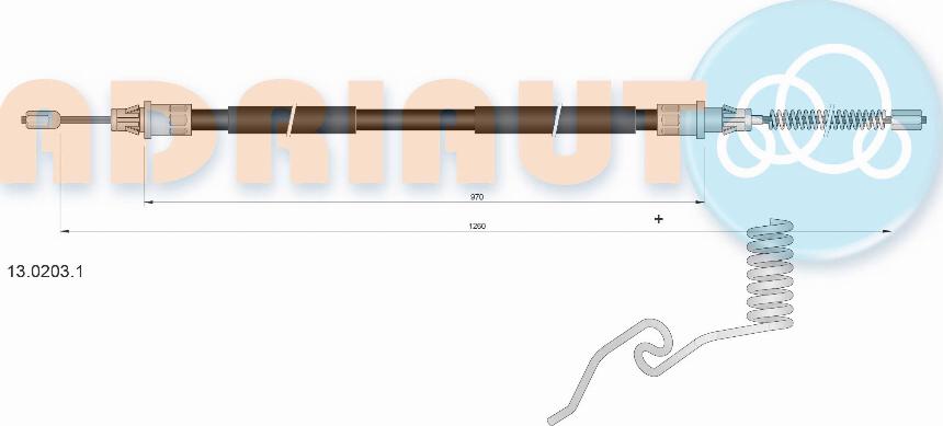 Adriauto 13.0203.1 - Cavo comando, Freno stazionamento autozon.pro