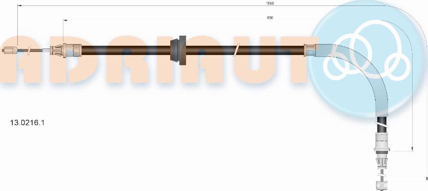 Adriauto 13.0216.1 - Cavo comando, Freno stazionamento autozon.pro