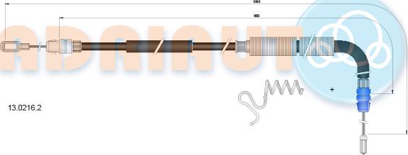Adriauto 13.0216.2 - Cavo comando, Freno stazionamento autozon.pro