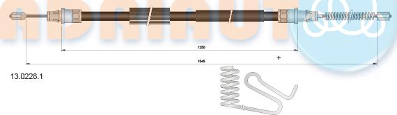 Adriauto 13.0228.1 - Cavo comando, Freno stazionamento autozon.pro
