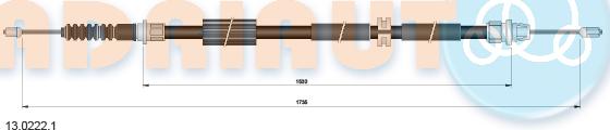 Adriauto 13.0222.1 - Cavo comando, Freno stazionamento autozon.pro