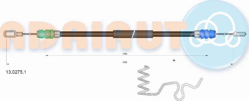 Adriauto 13.0275.1 - Cavo comando, Freno stazionamento autozon.pro
