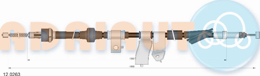 Adriauto 12.0263 - Cavo comando, Freno stazionamento autozon.pro