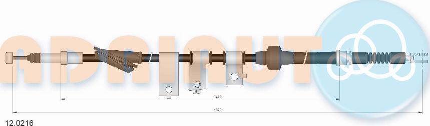 Adriauto 12.0216 - Cavo comando, Freno stazionamento autozon.pro