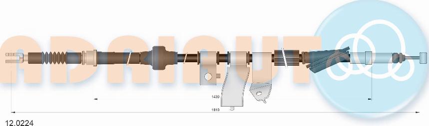 Adriauto 12.0224 - Cavo comando, Freno stazionamento autozon.pro