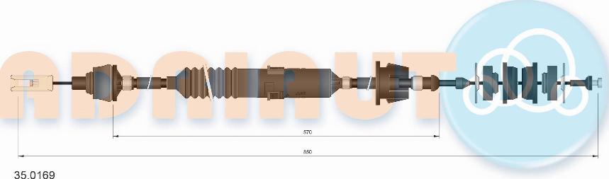 Adriauto 35.0169 - Cavo comando, Comando frizione autozon.pro