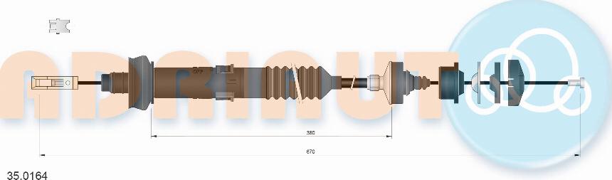 Adriauto 350.164 - Cavo comando, Comando frizione autozon.pro