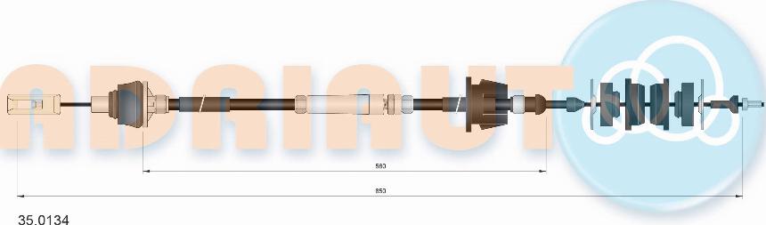 Adriauto 35.0134 - Cavo comando, Comando frizione autozon.pro