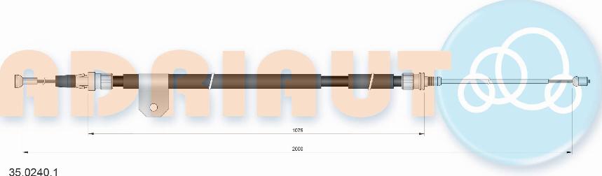 Adriauto 35.0240.1 - Cavo comando, Freno stazionamento autozon.pro