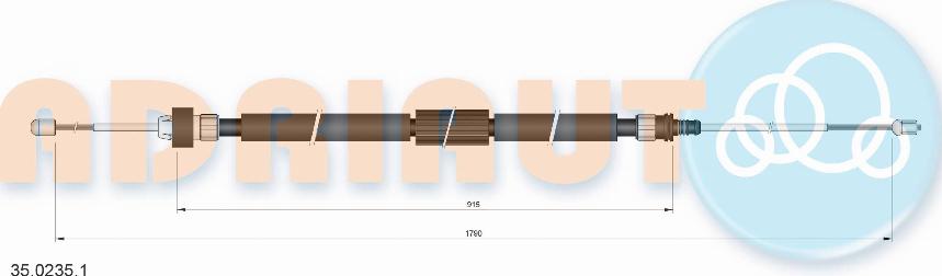 Adriauto 35.0235.1 - Cavo comando, Freno stazionamento autozon.pro