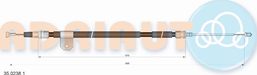 Adriauto 35.0238.1 - Cavo comando, Freno stazionamento autozon.pro
