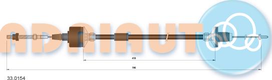 Adriauto 33.0154 - Cavo comando, Comando frizione autozon.pro