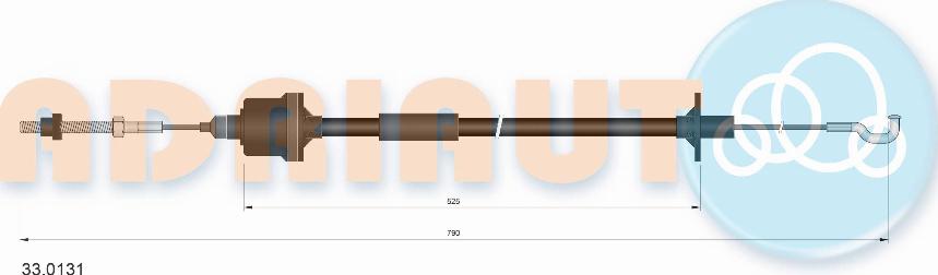 Adriauto 33.0131 - Cavo comando, Comando frizione autozon.pro