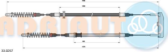 Adriauto 33.0257 - Cavo comando, Freno stazionamento autozon.pro