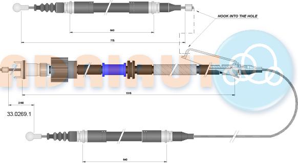 Adriauto 33.0269.1 - Cavo comando, Freno stazionamento autozon.pro