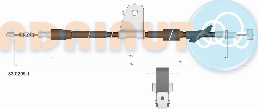 Adriauto 33.0205.1 - Cavo comando, Freno stazionamento autozon.pro