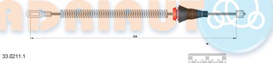 Adriauto 33.0211.1 - Cavo comando, Freno stazionamento autozon.pro