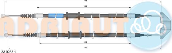 Adriauto 33.0238.1 - Cavo comando, Freno stazionamento autozon.pro