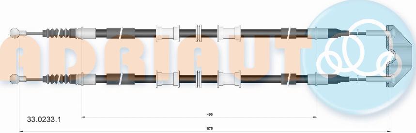 Adriauto 33.0233.1 - Cavo comando, Freno stazionamento autozon.pro