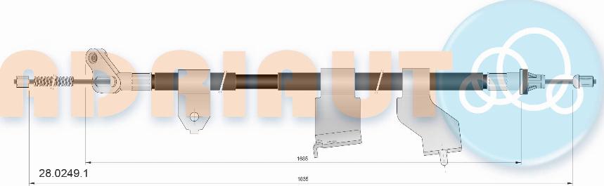 Adriauto 28.0249.1 - Cavo comando, Freno stazionamento autozon.pro